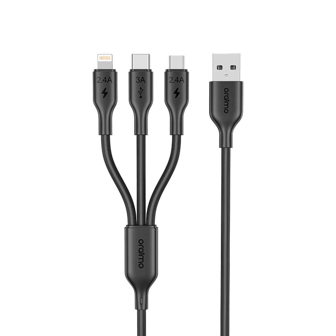 كابل شحن 3×1 oraimo Duraline 4